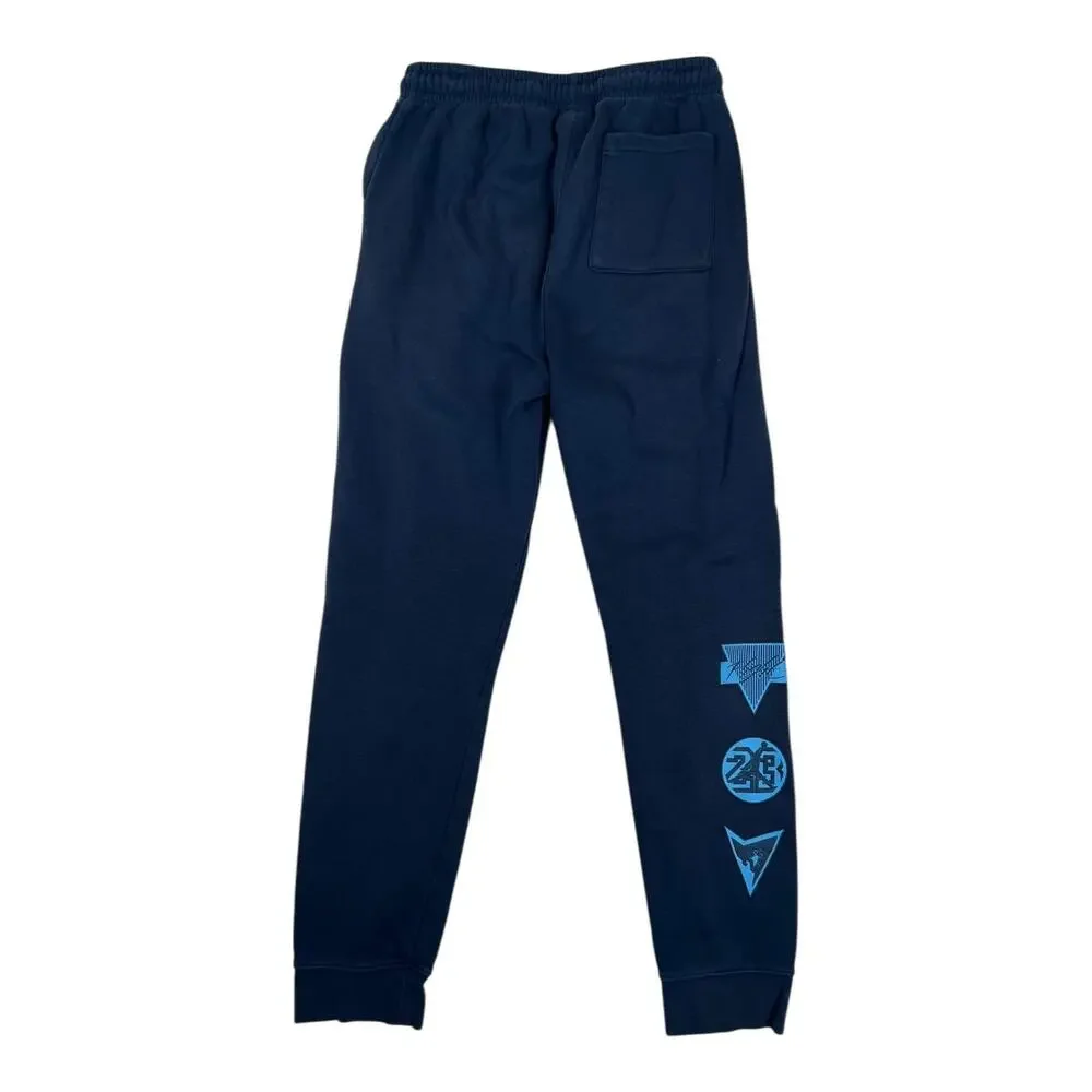 Jordan Sweatpants Youth XL Blue Fleece Joggers Jumpman 23 Graphic Basketball